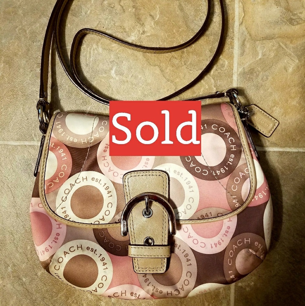 🌟SOLD🌟Coach Soho Snaphead Flap Satin Crossbody